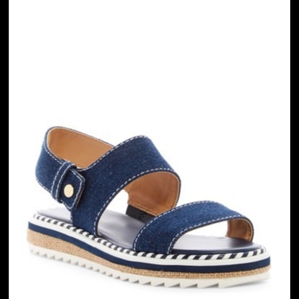 Tommy Hilfiger women’s twMadie Sandal blue sz 10